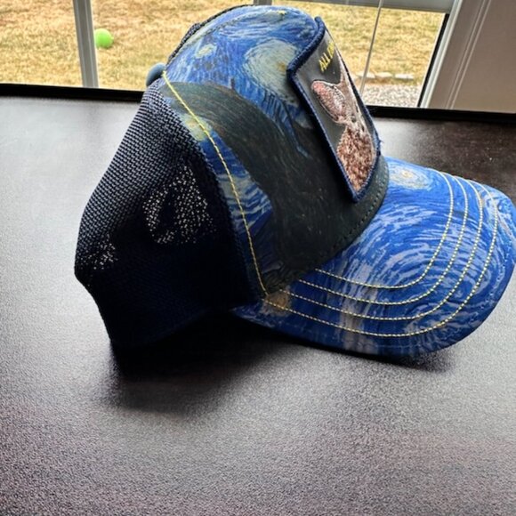 Goorin Bros Animal Farm Trucker Baseball Snapback Hat Cap All Ears Ergo Cat Blue - Picture 10 of 14